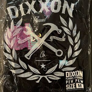 Mens Dixxon Flannel short sleeve party shirt - Pew Pew (M) BNIB